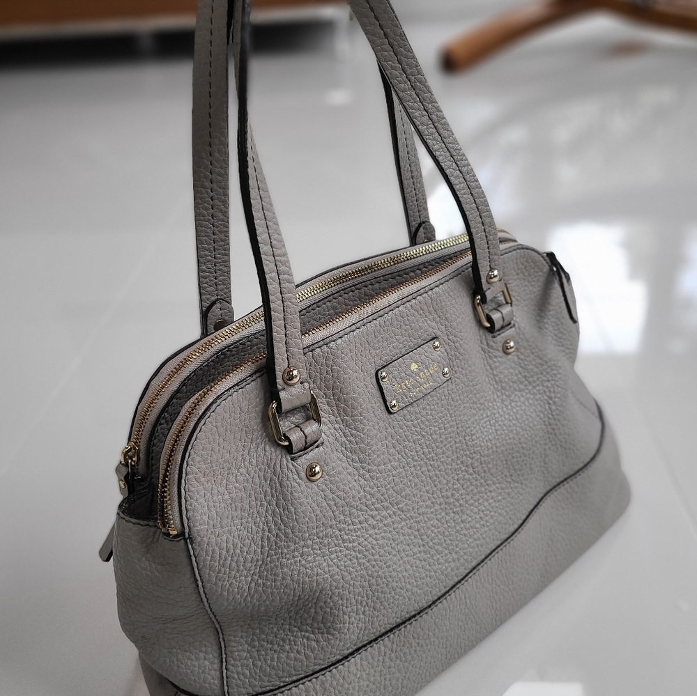 Kate spade grey leather bag medium